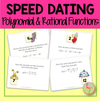 Speed Dating Polynomial and Rational Functions Activity Unit 2 Precalculus