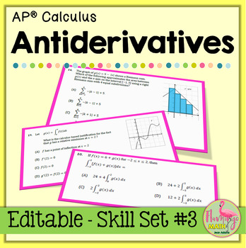 AP Calculus Antiderivatives Multiple Choice Monday