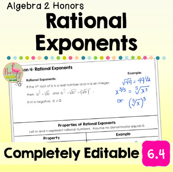 Rational Exponents (Unit 6 Algebra 2)
