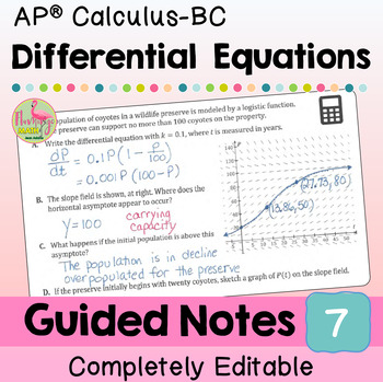 Differential Equations Guided Notes (Unit 7 AP Calculus BC)
