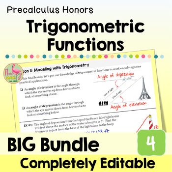 Trigonometric Functions BIG Bundle Precalculus (Unit 4)