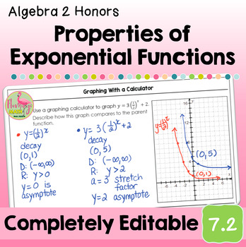 Properties of Exponential Functions (Algebra 2 - Unit 7)