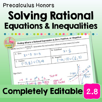 Solving Rational Equations and Inequalities Lesson Unit 2 Precalculus