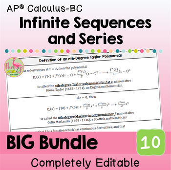 Infinite Sequences and Series BIG Bundle (BC Calculus - Unit 10)