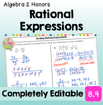 Rational Expressions (Algebra 2 - Unit 8)