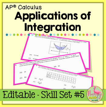 AP Calculus Applications of Integration Multiple Choice Monday