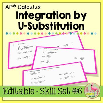 AP Calculus Integration by U-Substitution Multiple Choice Monday