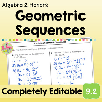 Geometric Sequences (Algebra 2 - Unit 9)
