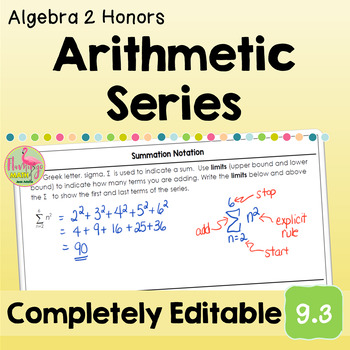 Arithmetic Series (Algebra 2 - Unit 9)