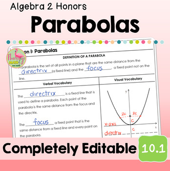 Parabolas (Algebra 2 - Unit 10)