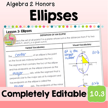 Ellipses (Algebra 2 - Unit 10)