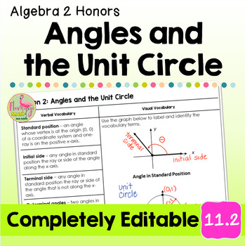 Angles and the Unit Circle (Algebra 2 - Unit 11)