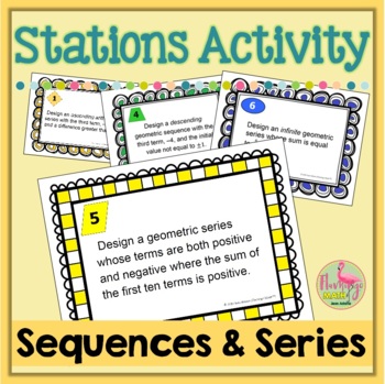 Sequences and Series Stations Activity (Algebra 2 - Unit 9)
