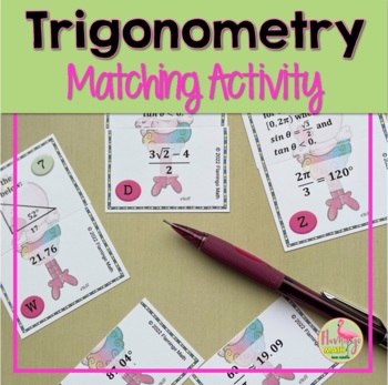 Trigonometry Review Matching Task Cards Activity Unit 4 Precalculus
