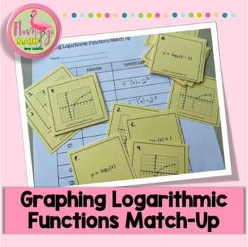 Graphing Logarithmic Functions Match-Up Activity Algebra 2 or Precalculus