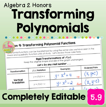 Transforming Polynomials (Algebra 2 - Unit 5)