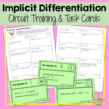 Implicit Differentiation Circuit-Training & Task Cards