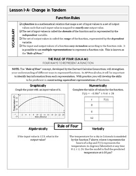 Change in Tandem (Unit 1 AP Precalculus) - Image 3