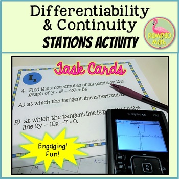 Differentiability and Continuity Stations Activity (Unit 2 Calculus)