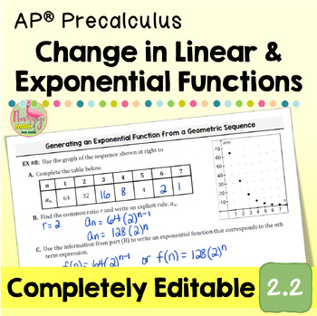 Change in Linear and Exponential Functions (Unit 2 AP Precalculus)