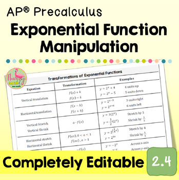 Exponential Function Manipulation (Unit 2 AP Precalculus)