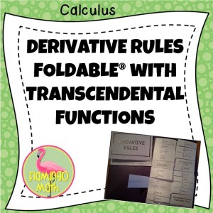 Derivative Rules Foldable 