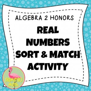Real Numbers Sort and Match   